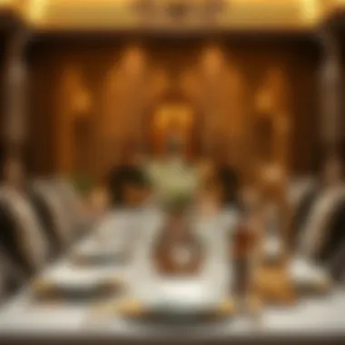 Elegantly Arranged Iftar Table A beautifully set table for iftar