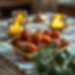 Traditional dates served for iftar