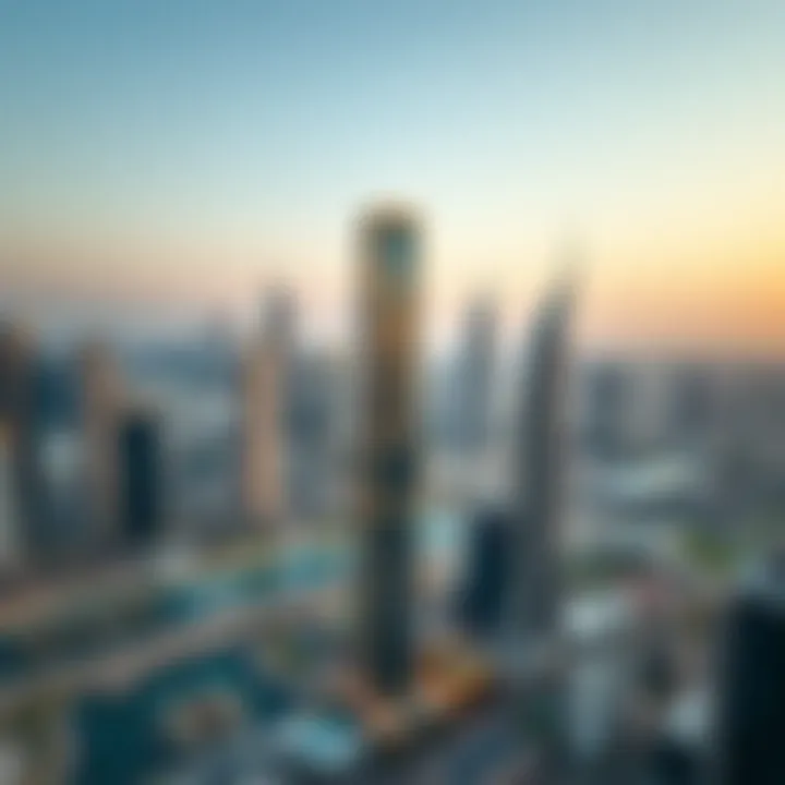 Aerial view of Cavalli Towers highlighting its significance in Dubai's skyline