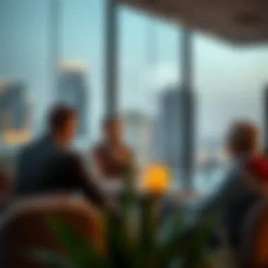 Investors discussing opportunities in the Dubai property market