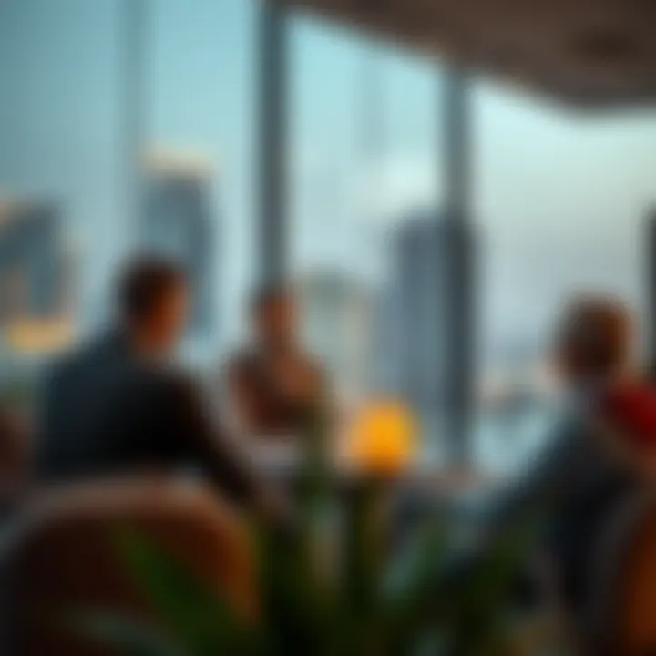 Investors discussing opportunities in the Dubai property market
