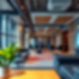 Modern office interior of Jetset Business Center showcasing collaborative spaces