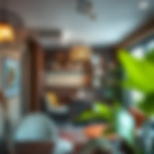 A cozy corner of The Kana Cafe showcasing its unique interior design