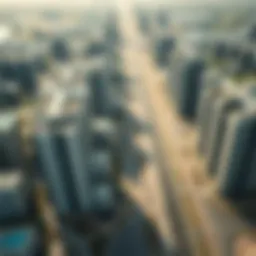 Aerial view of Khalifa City showcasing modern residential complexes