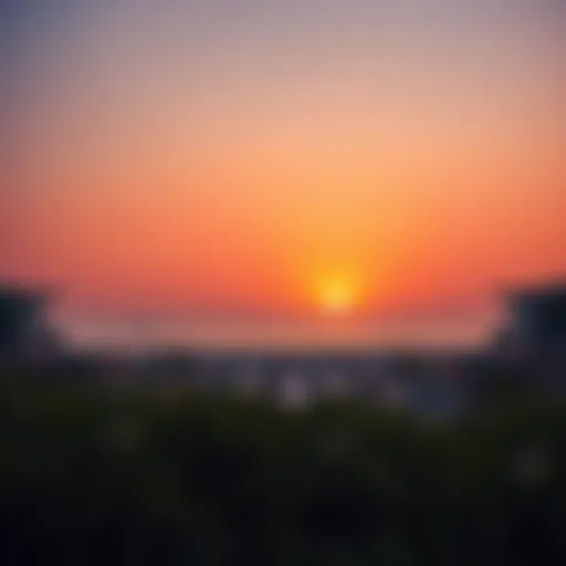 A stunning sunset view over La Mer beach