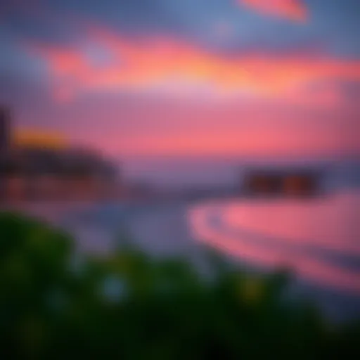 Stunning beachfront view of Le Mer Dubai at sunset