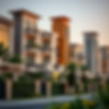 An illustration of various property types offered in مجمع بايونير العين