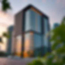 Stunning exterior view of Marina Quays West Tower showcasing modern architectural design