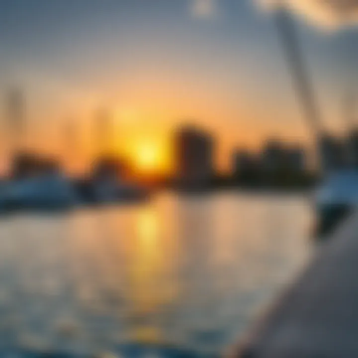 Sunset Beauty at Marina Vista Scenic sunset over Marina Vista's waterfront area, enhancing the lifestyle appeal