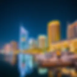 Stunning waterfront view of Marina Vista showcasing vibrant architecture