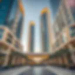 A stunning view of the architectural design of Maryah Plaza