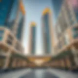 Architectural Marvel of Maryah Plaza A stunning view of the architectural design of Maryah Plaza