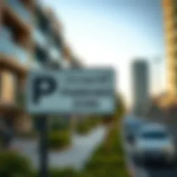Mawaqif parking zone sign in Dubai