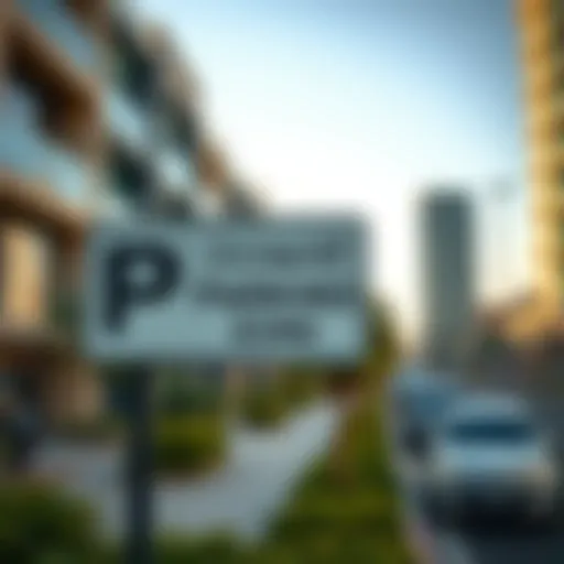 Mawaqif parking zone sign in Dubai