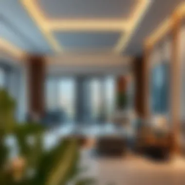 Luxurious interiors within a Mazaya 28 residence highlighting modern design.