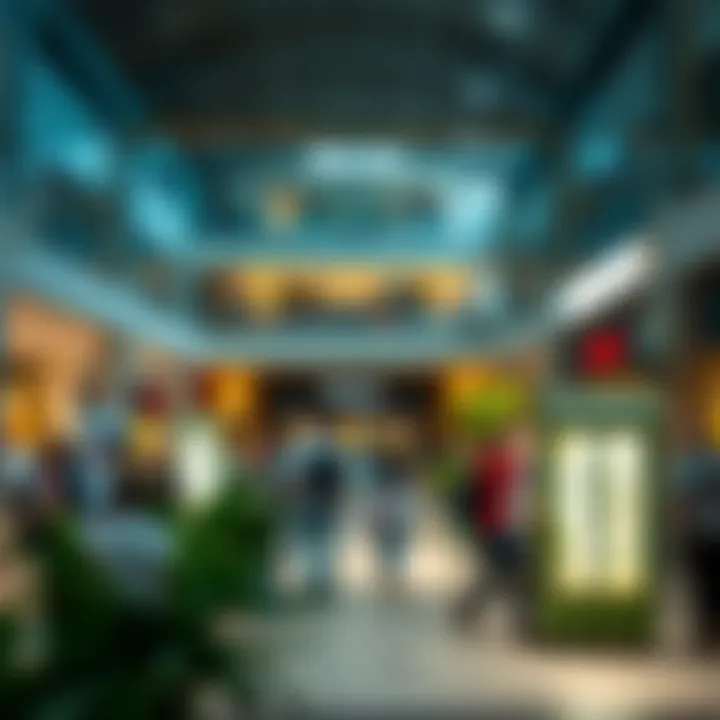 Community gathering space within Mercato Shopping Mall