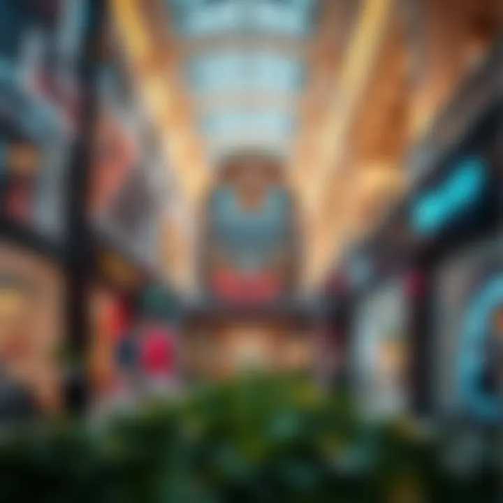 Interior view of Mercato Shopping Mall highlighting its vibrant ambiance