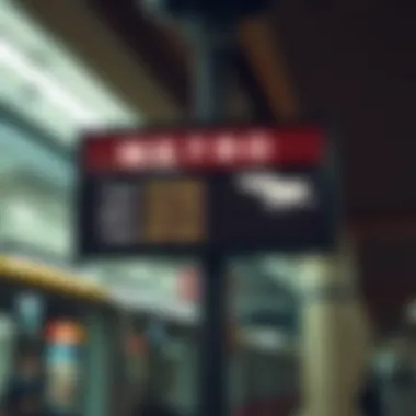 Metro Operating Hours Signage Signage displaying metro operating hours