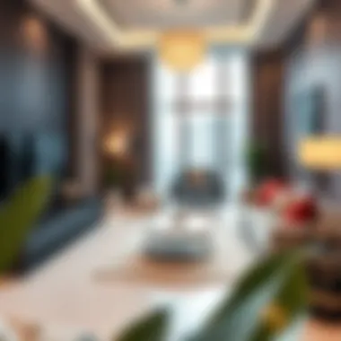 A modern living room interior in an affordable apartment