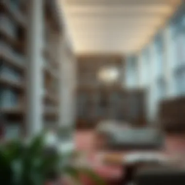 Interior reading area of the library