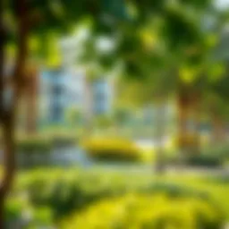 Lush greenery of Nad Al Sheba Gardens showcasing landscape design