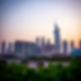 Stunning skyline of Al Twar Center at dusk