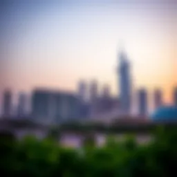 Stunning skyline of Al Twar Center at dusk