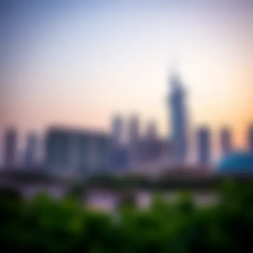 Stunning skyline of Al Twar Center at dusk