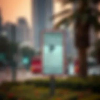 Signage indicating parking regulations at Burj Park