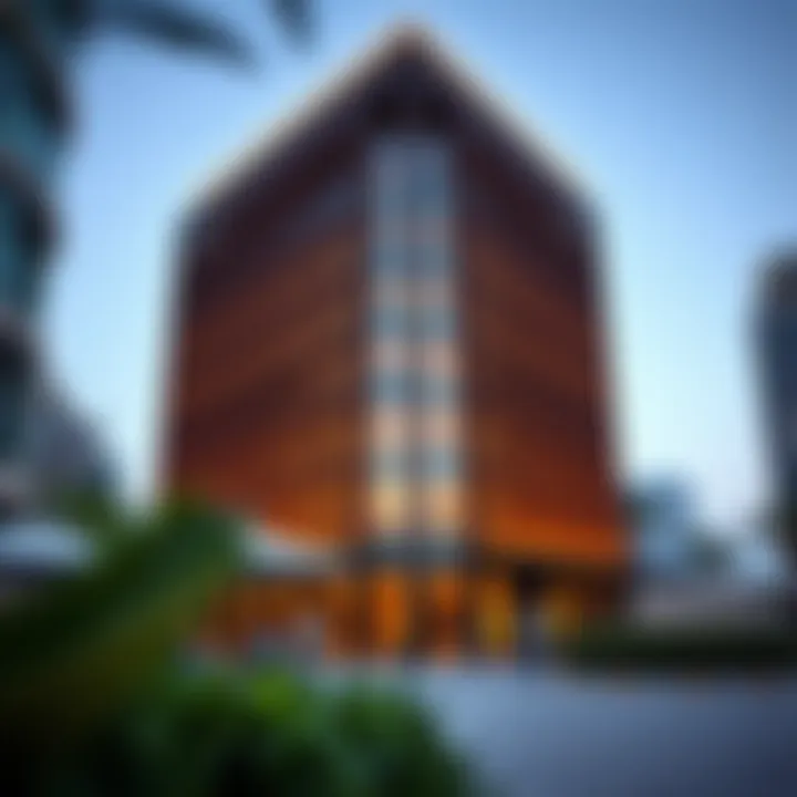Amenities surrounding the DIFC Gate Building, including parks and cafes