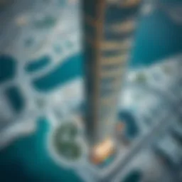 Aerial view of Prime Tower in Business Bay