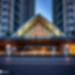 Exterior view of Emirates Towers Metro Station showcasing modern architecture