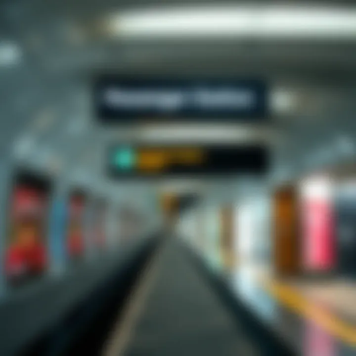 Interior of Emirates Towers Metro Station highlighting passenger facilities