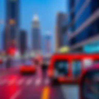 Nearby attractions around Emirates Towers Metro Station with vibrant city view