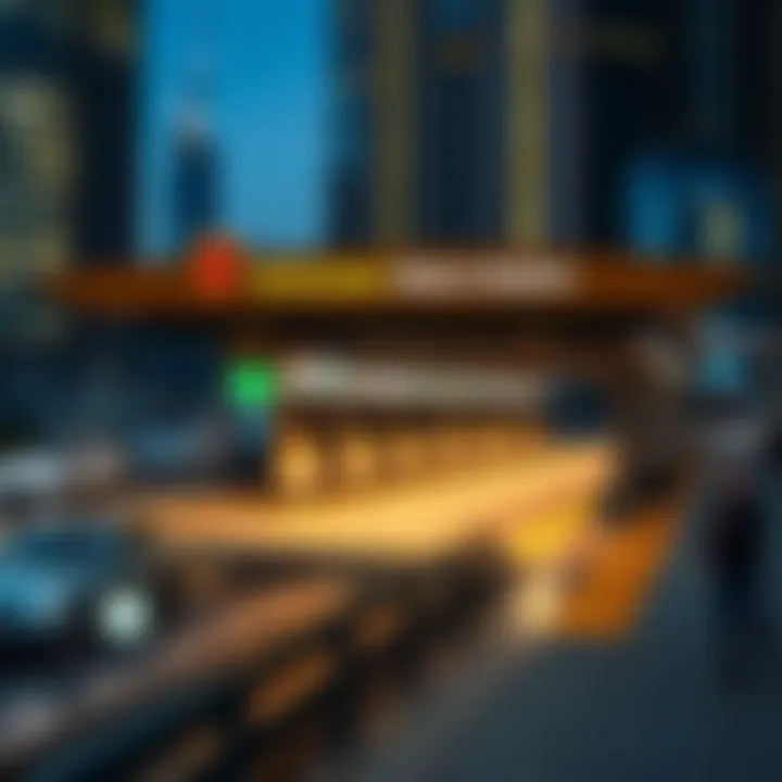 Map showing Emirates Towers Metro Station in the context of Dubai's transit network