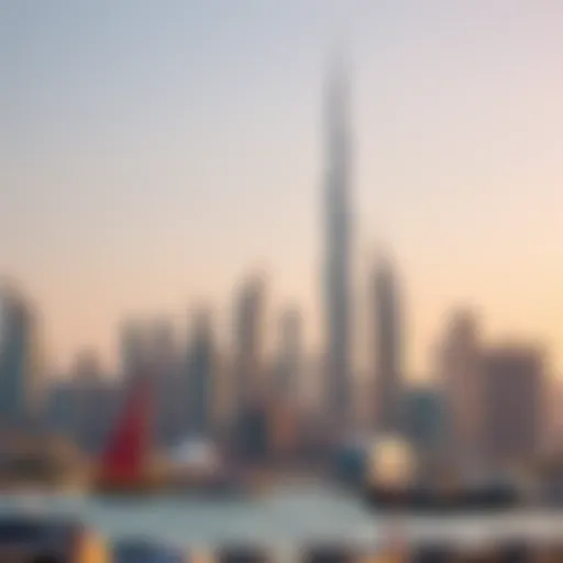 Stunning skyline of Dubai with iconic buildings