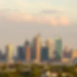 A skyline view of Abu Dhabi showcasing financial institutions