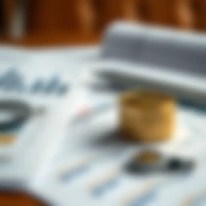 Close-up of financial documents and investment analysis