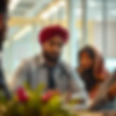 Cultural Diversity in Dubai's Job Market A representation of Dubai's cultural diversity in the workplace