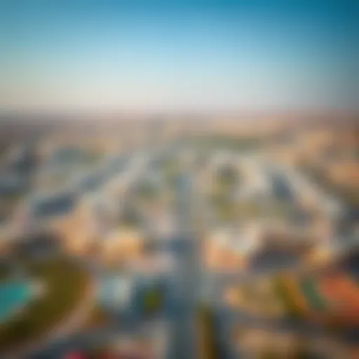 Aerial Perspective of Mussafah 33 Aerial view of Mussafah 33 showcasing its vibrant community and infrastructure