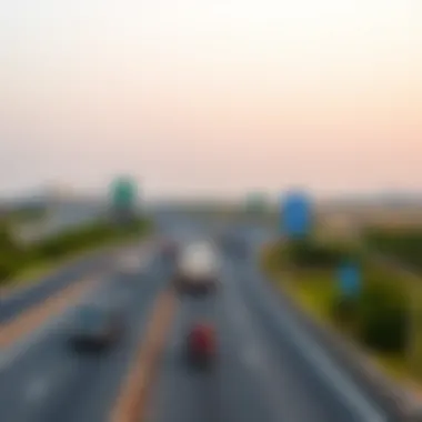 Scenic view of the highway connecting Ajman and Dubai