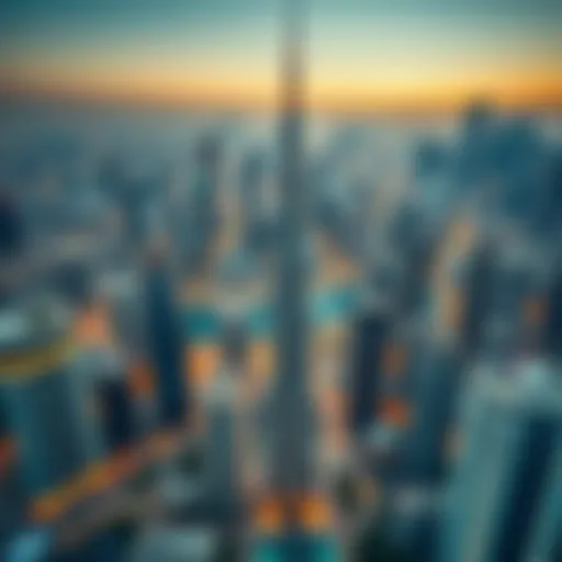 Aerial view of Dubai's skyline showcasing modern architecture and real estate developments