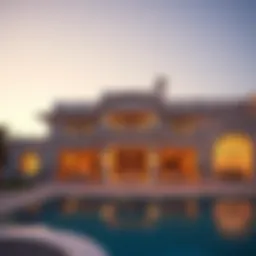 Luxury villa in Dubai with stunning architecture