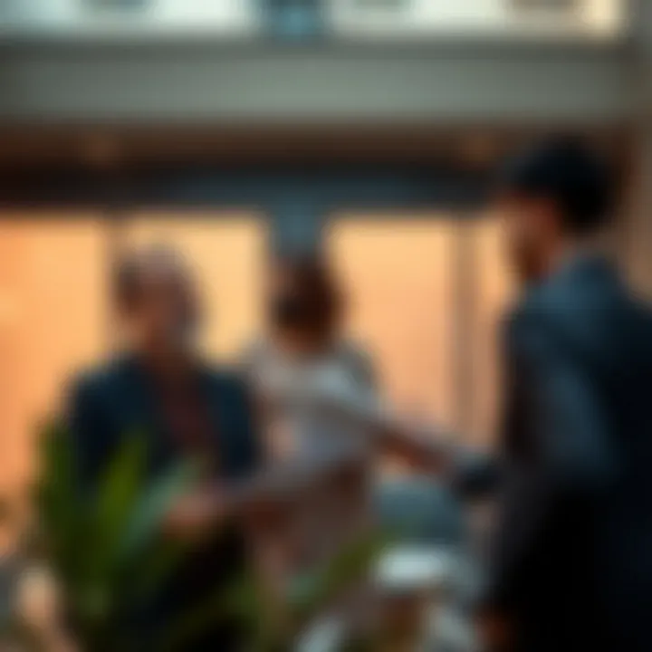 Discussion of Rental Terms Landlord and tenant discussing rental terms