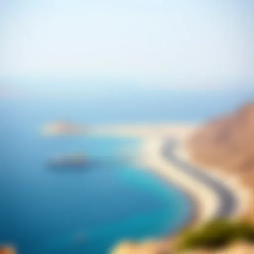 Scenic view of the coastal route from Dibba to Dubai