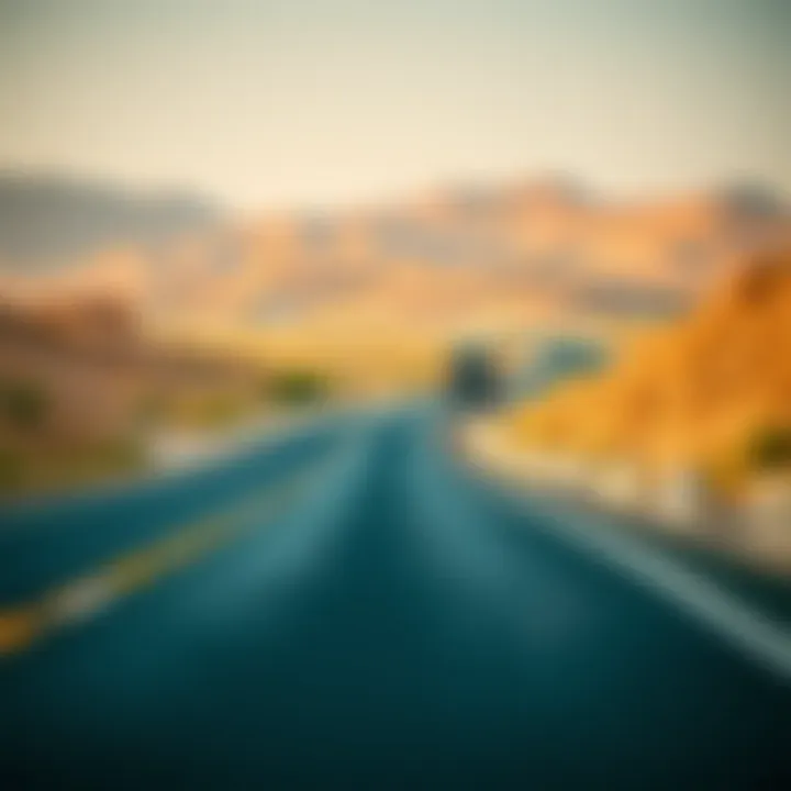 Scenic landscape along the route from Dubai to Ras Al Khaimah