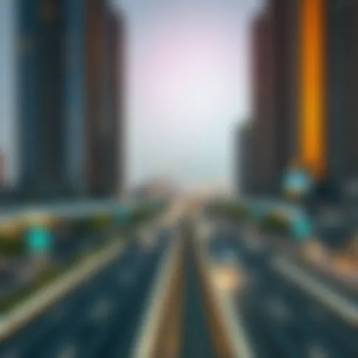 Stunning view of the Sheikh Zayed Road leading to Ras Al Khaimah