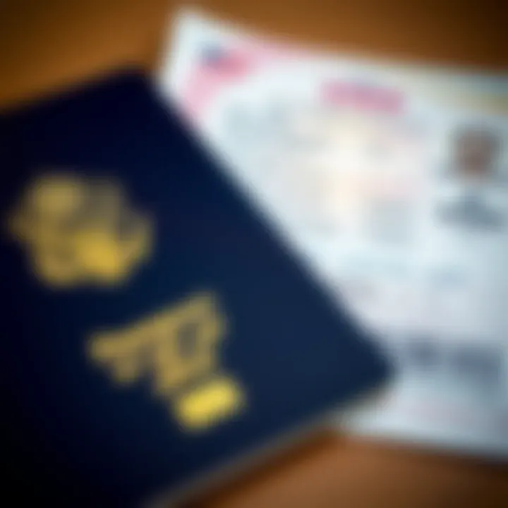 A close-up of a visitor's passport and Dubai visa page