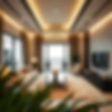 Interior of a stylish villa reflecting contemporary design