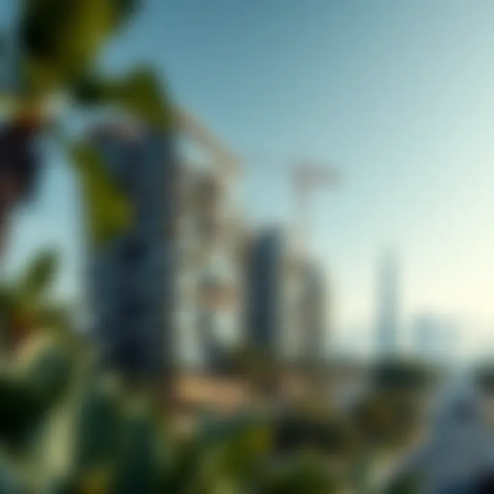 Conceptual rendering of a sustainable urban development